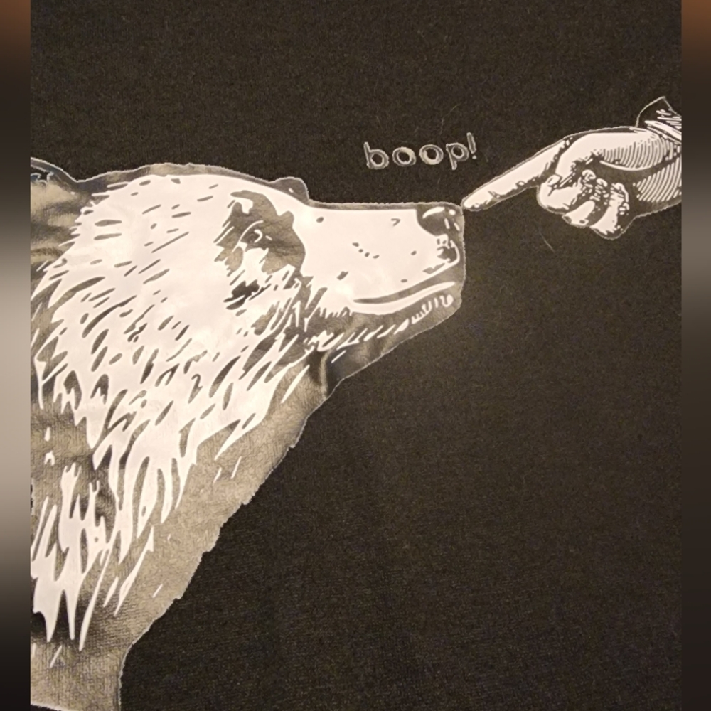 *NWOT* Mens XL Black 100% Cotton Tee Boop Bear